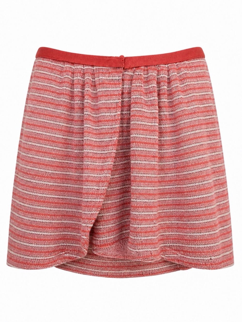 Elizabeth and James Red and Cream Striped Knit Skirt